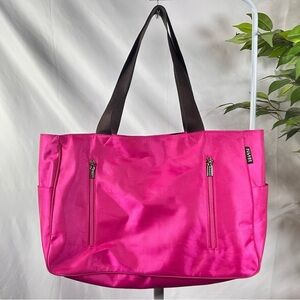 👜 Milano Series Medium Tote Bag – Pink with Black Handles